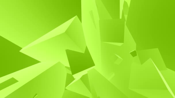 Green Cubism Background — Stock Video