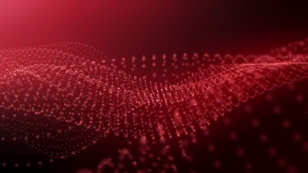 Red Digital Trapcode Particles — стоковое видео