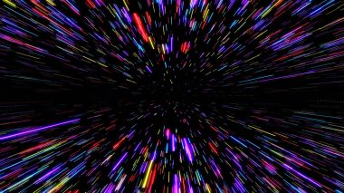 Lot of colors, colorful neon background. Space Travelling in the Speed of Light. High speed. Abstract light, fibre-optic. clipart