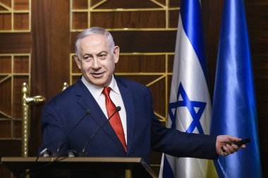 İsrail Başbakanı Benjamin Netanyahu Ukrayna'nın Kiev ziyareti sırasında. 20-08-2019