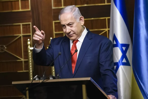 İsrail Başbakanı Benjamin Netanyahu Ukrayna'nın Kiev ziyareti sırasında. 20-08-2019