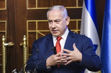 İsrail Başbakanı Benjamin Netanyahu Ukrayna'nın Kiev ziyareti sırasında. 20-08-2019