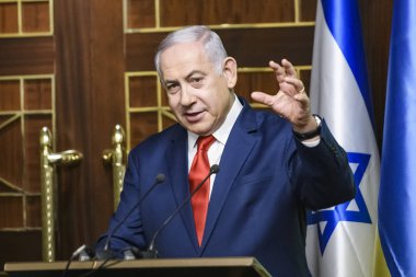 İsrail Başbakanı Benjamin Netanyahu Ukrayna'nın Kiev ziyareti sırasında. 20-08-2019