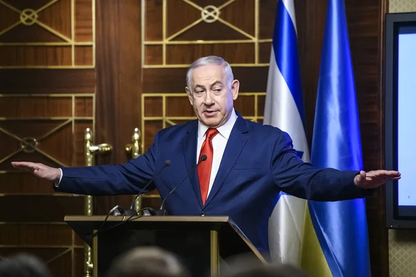 以色列总理本雅明 内塔尼亚胡访问乌克兰基辅 2019 — 图库照片