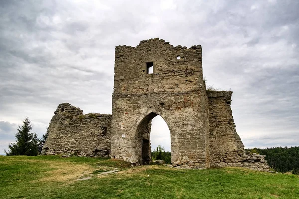 Ruins Kremenets Castle Mount Bona Town Kremenets Ukraine August 2019 — Stock Photo, Image