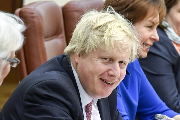 Boris Johnson Külügyekért Felelős Államtitkár Látogatása Során Kijev Ukrajna 2017 — Stock Fotó
