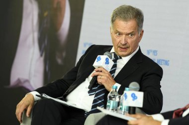 Finlandiya Cumhurbaşkanı Sauli Niinisto Kiev, Ukrayna ziyareti sırasında. 13-09-2019