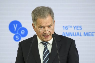 Finlandiya Cumhurbaşkanı Sauli Niinisto Kiev, Ukrayna ziyareti sırasında. 13-09-2019