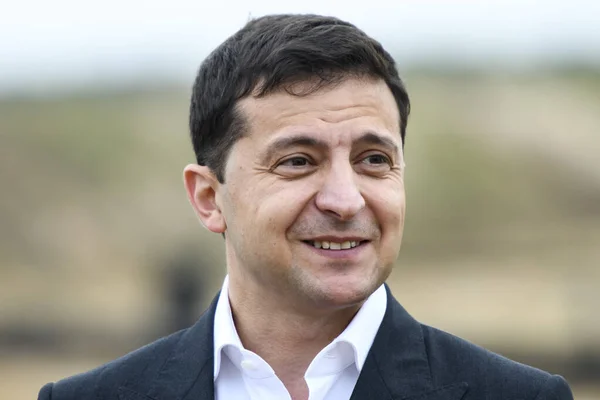 Presidente ucraniano Volodymyr Zelenskiy na aldeia de Stare, Ucrânia, 30 de setembro de 2019 . — Fotografia de Stock