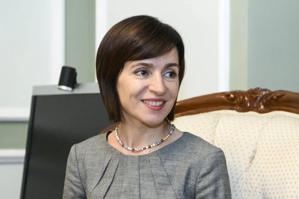 Ukrayna 'nın başkenti Kyiv' e yaptığı ziyarette Moldova Cumhuriyeti Başbakanı Maia Sandu. 11-07-2019