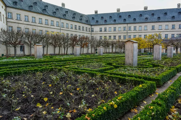 Vista Otoño Del Jardín Rosas Barroco Rosengarten Nueva Residencia Bamberg —  Fotos de Stock