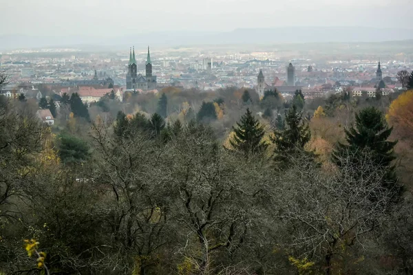 Vista Panorámica Del Paisaje Bamberg Con Catedral Bamberger Dom Alta —  Fotos de Stock