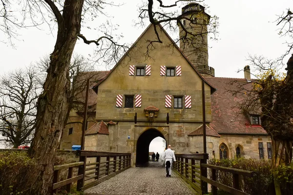 Huvudentrén Till Det Medeltida Fästningsslottet Altenburg Bamberg Bayern Franken Tyskland — Stockfoto