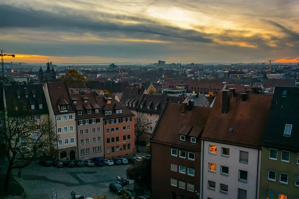 View Historical Center Old German City Nuremberg Nuremberg Castle Morning — Stock Photo, Image