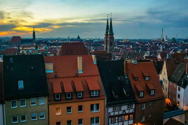 View Historical Center Old German City Nuremberg Nuremberg Castle Morning — Stock Photo, Image