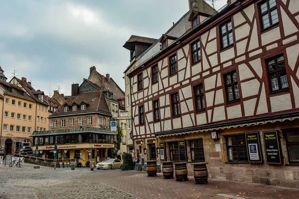 Kilátás Tér Tiergaertnertorplatz Nürnberg Franconia Bajorország Németország 2014 Október Kiváló — Stock Fotó