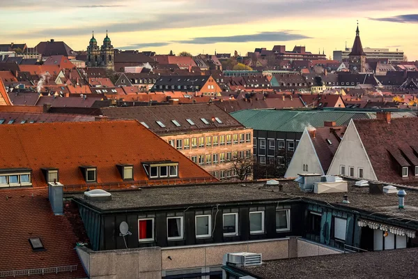 Vista Centro Histórico Antiga Cidade Alemã Nuremberg Franconia Baviera Alemanha — Fotografia de Stock