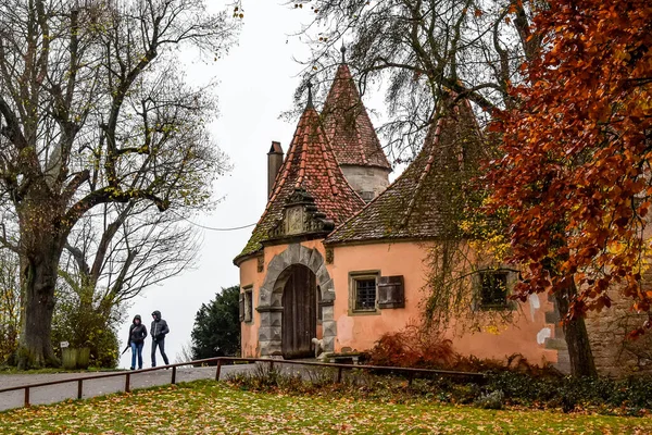 Vue Sur Porte Médiévale Château Depuis Parc Burggarten Dans Vieille — Photo