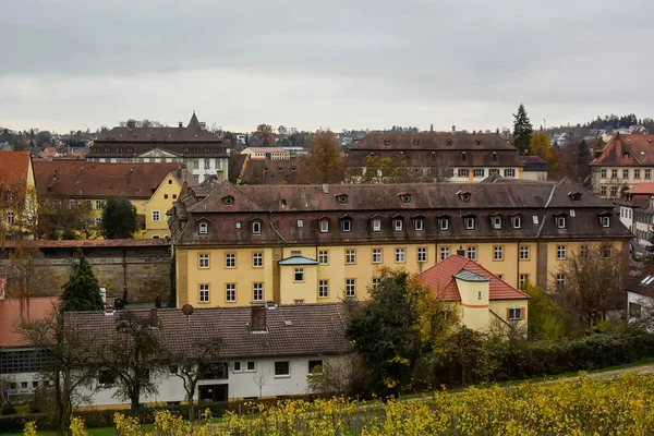 Άποψη Παραδοσιακών Σπιτιών Χαρακτηριστικές Κόκκινες Κεραμοσκεπές Μπάμπεργκ Βαυαρία Φραγκονία Γερμανία — Φωτογραφία Αρχείου