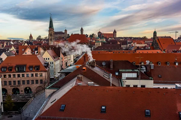 Vue Centre Historique Vieille Ville Allemande Nuremberg Château Nuremberg Bavière — Photo