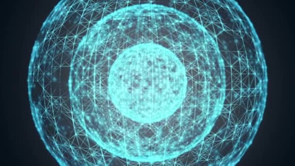 J'approche des sphères abstraites. Plexus bleu brillant .