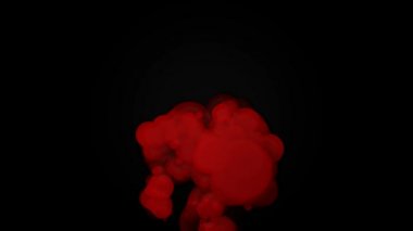 Yükselen kabarcıklar. Renkli patlayan küreler animasyon. Ağırlıksızlık.