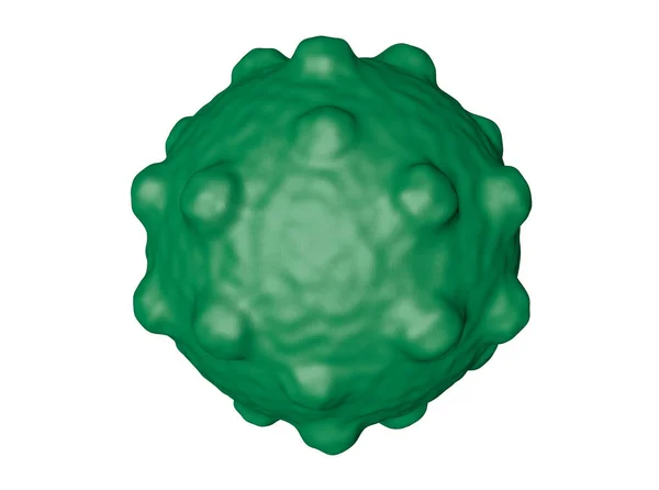 Coronavirus hücreleri veya bakteri molekülleri. Virüs Covid-19. Virüs beyazda izole edilmiş. Bakteri, hücre enfeksiyonlu organizma. 3d Hazırlama