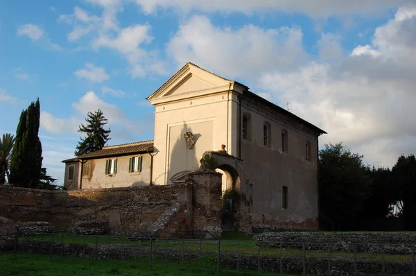 Romeins Forum Met Staande Gevallen Zuilen Overblijfselen Van Muren Rome — Stockfoto