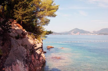 Karadağ'ın Akdeniz manzarasının manzara manzarası.