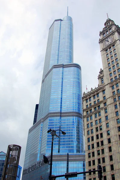 Чикаго Сша Июля 2015 Года Trump International Hotel Tower Chicago — стоковое фото