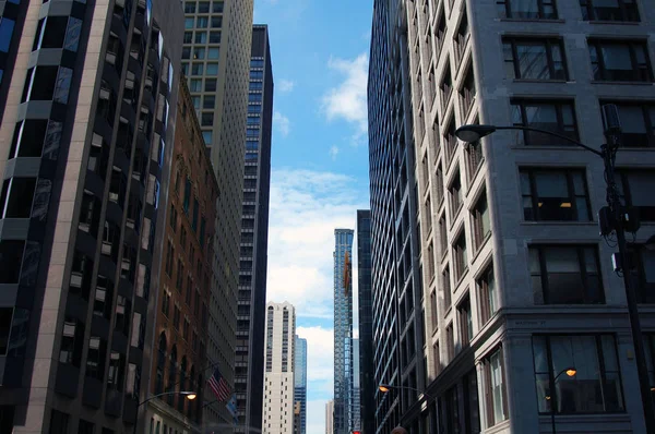 Chicago Belváros Városi Skyline Felhőkarcolók — Stock Fotó