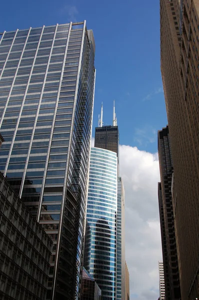 Chicago City Downtown Urban Skyline Med Skyskrapor — Stockfoto