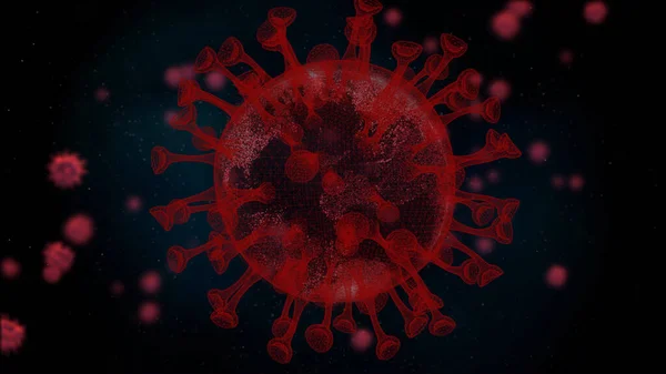 Virus Pandemic Growth. 3d Render Covid-19 Taking over the Planet Earth. Coronavirus Disease Across the Planet. Medical Concept. Stay Home. Stop Together.