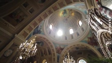 New York, ABD - 5 Mart 2019: Eski katolik kilise mimar mimar mimar mimar sanat katedrali kilisesi Hıristiyanlığı içinde Hıristiyanlık tarihi kutsal din yavaş