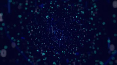 Dijital arkaplan: siber güvenlik siyah zemin üzerinde kalkan simgesi ile. Siber geçmişinde güvenlik kavramı. Karanlık bir arkaplanda güvenlik siber ağı.