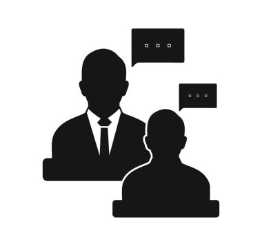 İş Toplantısı Simgesi. Düz stil vektör Eps.