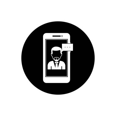 İş Destek Simgesi. Yuvarlak Düğme Biçimli Vektör Eps.