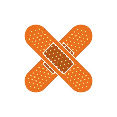 Yapışkan sıva simgesi. Düz stil vektör Eps.