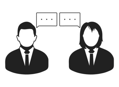 Konuşma simgesi. Düz biçim vektörü Eps.