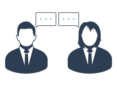 Konuşma simgesi. Düz biçim vektörü Eps.