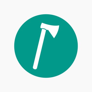 Axe Simgesi. Renkli Düğme Biçimli Vektör Eps.