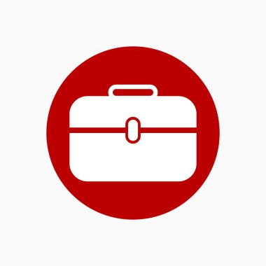 Evrak çantası simgesi. Renkli Düğme biçim vektörü Eps.