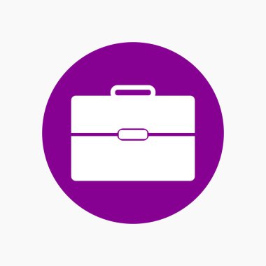 Evrak çantası simgesi. Renkli Düğme biçim vektörü Eps.