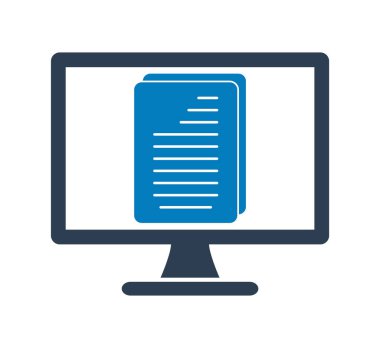 Dijital Belge Simgesi. Düz biçim vektörü Eps.