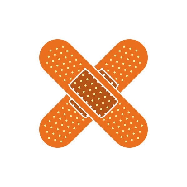 Adhesive plaster icon. Flat style vector EPS.