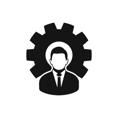 İş Yönetimi Simgesi. Düz biçim vektörü Eps.