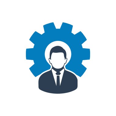 İş Yönetimi Simgesi. Düz biçim vektörü Eps.