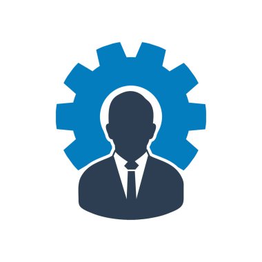 İş Yönetimi Simgesi. Düz biçim vektörü Eps.