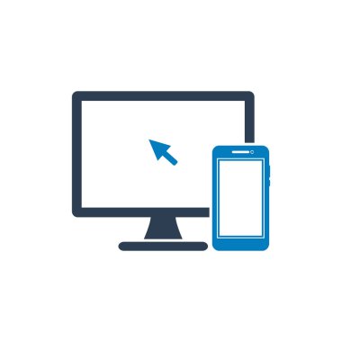 Dijital, Elektronik Aygıt Simgesi Düz biçim vektörü Eps.