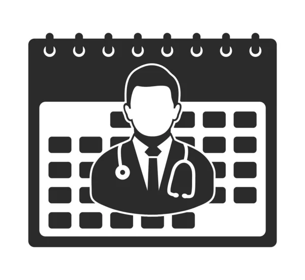 Female Doctor Appointment Icon . Flat style vector EPS.
